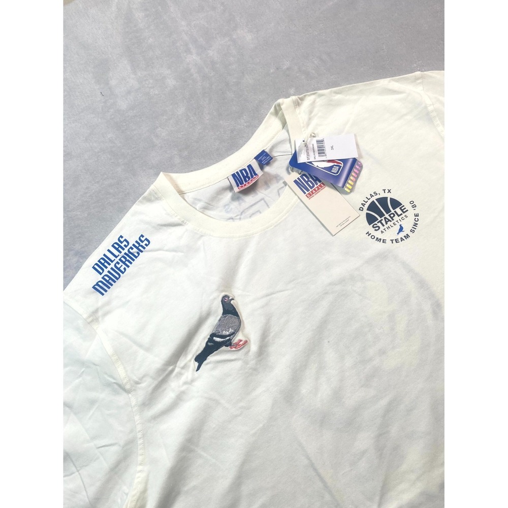 NBA x Staple Dallas Mavericks Basketball Team Home‎ Shirt Mens 3XL White Graphic